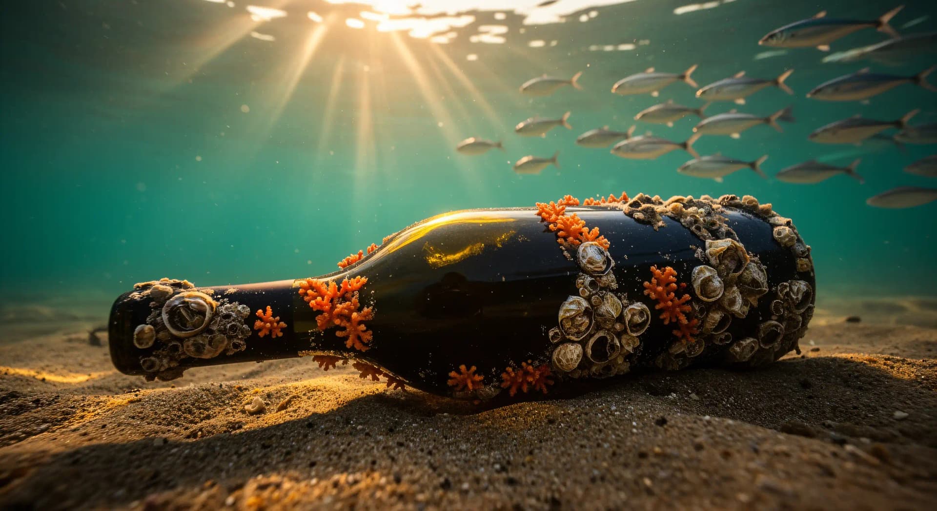 Vin vieilli sous la mer : caves marines Bilbao-Santorin